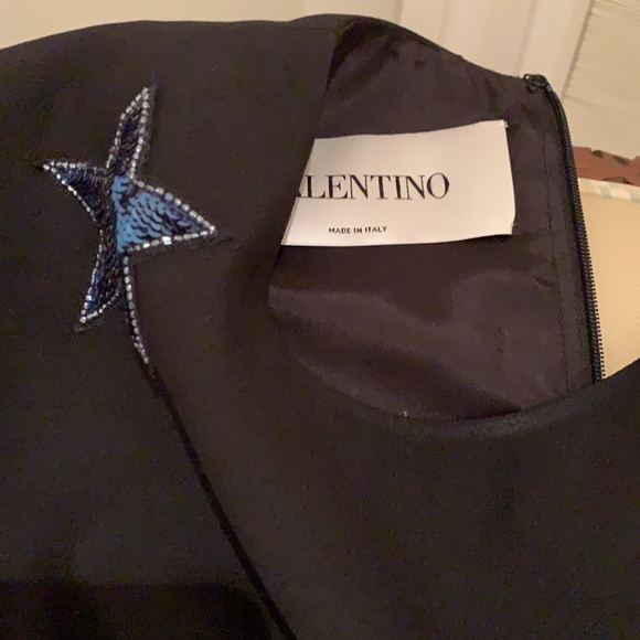 VALENTINO COUTURE STAR ⭐️ EMBELLISHED SHIFT DRESS IN BLACK SIZE US 4 - Picture 15 of 16